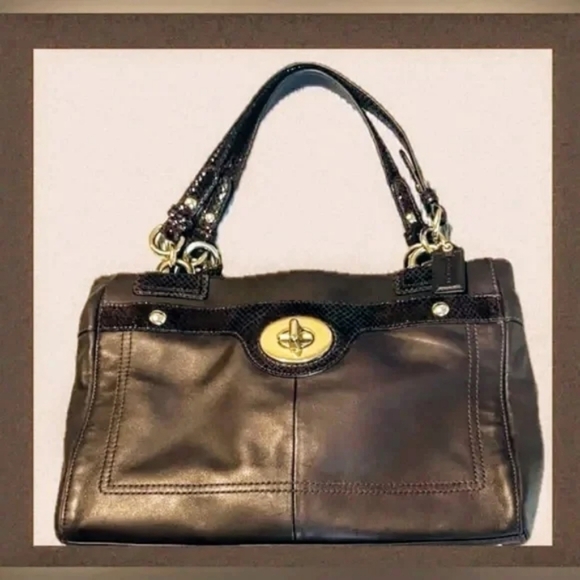 Coach Penelope Peyton Brown Soft Leather Satchel EUC (Full Inclusion) - Picture 16 of 16